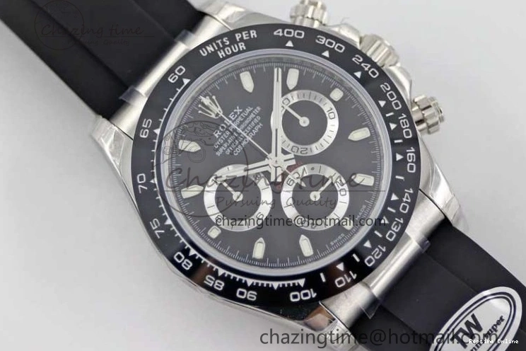 0129 Refined Daytona 116519 SS TWF 1:1 Best Edition 904L Steel Black Dial on Oysterflex Strap A 2409